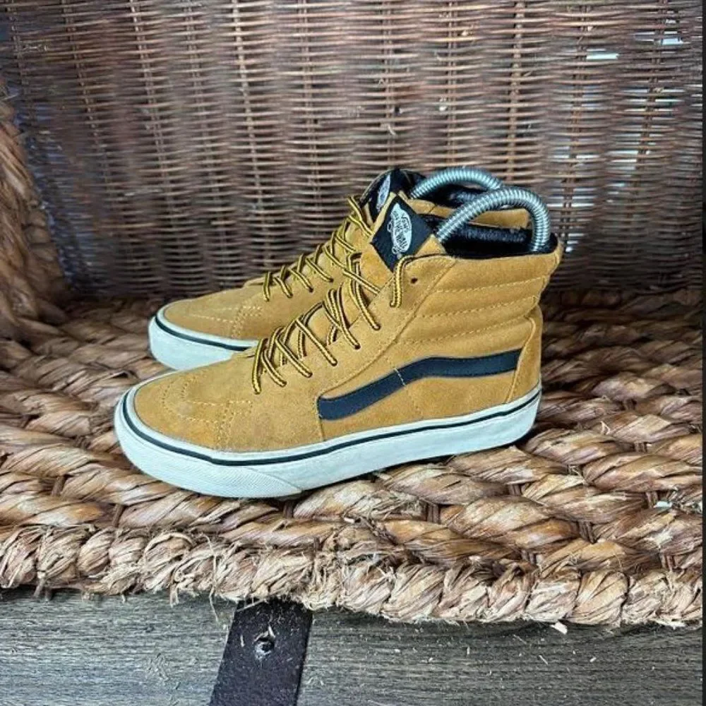 Van's‎ Sz 4.5 Men's Brown Suede Mid Top Lace Up Sneakers Unisex